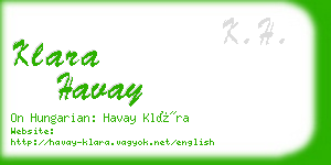 klara havay business card